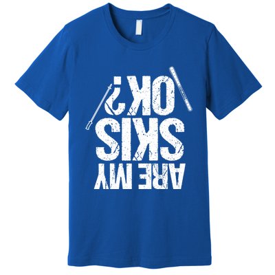 Are My Ski Ok? Skiing Snow Mountain Winter Gift Premium T-Shirt