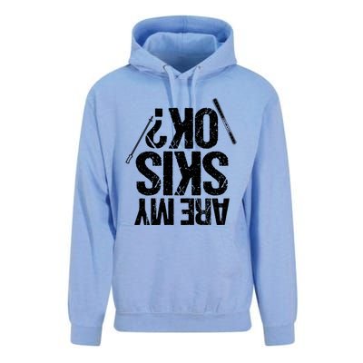 Are My Ski Ok? Skiing Snow Mountain Winter Gift Unisex Surf Hoodie