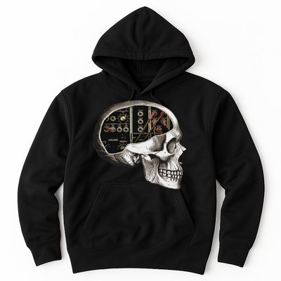 Analog Modular Synthesizer Skull For Synth Nerd Hoodie