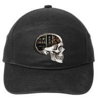 Analog Modular Synthesizer Skull For Synth Nerd 7-Panel Snapback Hat