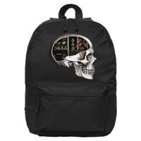 Analog Modular Synthesizer Skull For Synth Nerd 16 in Basic Backpack