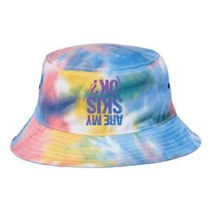 Are My Ski Ok? Skiing Snow Mountain Winter Great Gift Tie Dye Newport Bucket Hat