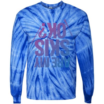 Are My Ski Ok? Skiing Snow Mountain Winter Great Gift Tie-Dye Long Sleeve Shirt