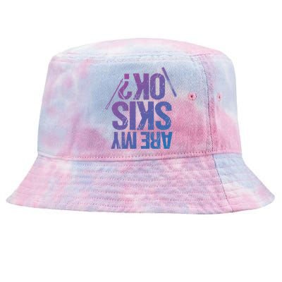 Are My Ski Ok? Skiing Snow Mountain Winter Great Gift Tie-Dyed Bucket Hat