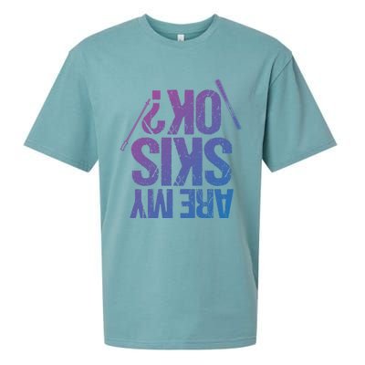 Are My Ski Ok? Skiing Snow Mountain Winter Great Gift Sueded Cloud Jersey T-Shirt