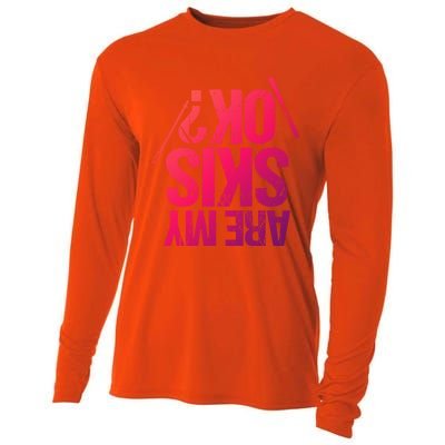 Are My Ski Ok? Skiing Snow Mountain Winter Great Gift Cooling Performance Long Sleeve Crew