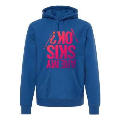 Are My Ski Ok? Skiing Snow Mountain Winter Great Gift Premium Hoodie