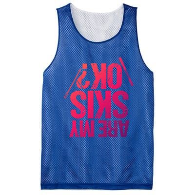 Are My Ski Ok? Skiing Snow Mountain Winter Great Gift Mesh Reversible Basketball Jersey Tank