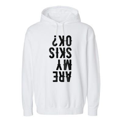 Are My Skis Ok Activity Sport Skiing Travel Funny Gift Garment-Dyed Fleece Hoodie