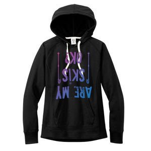 Are My Skis Ok?Skier Skiing Mountains Winter Sports Ski Fan Great Gift Women's Fleece Hoodie