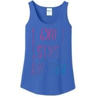 Are My Skis Ok?Skier Skiing Mountains Winter Sports Ski Fan Great Gift Ladies Essential Tank