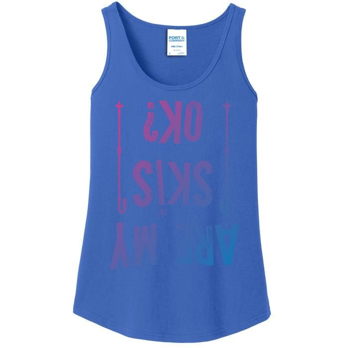 Are My Skis Ok?Skier Skiing Mountains Winter Sports Ski Fan Great Gift Ladies Essential Tank