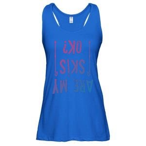 Are My Skis Ok?Skier Skiing Mountains Winter Sports Ski Fan Great Gift Ladies Essential Flowy Tank