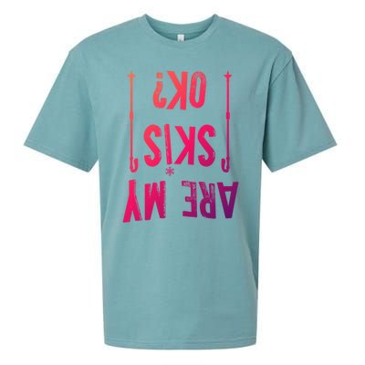 Are My Skis Ok?Skier Skiing Mountains Winter Sports Ski Fan Great Gift Sueded Cloud Jersey T-Shirt