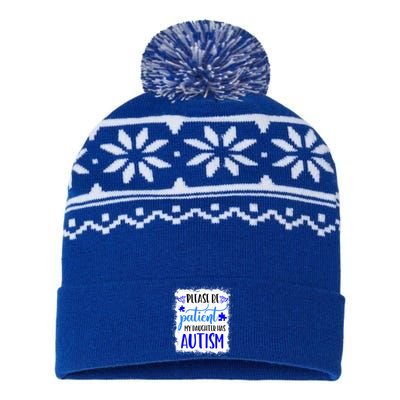 Autism Mom Shirt My Daughter Has Autism April We Wear Blue USA-Made Snowflake Beanie