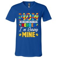 Autism Mom Some People Look Up Their Heroes IM Raising Mine Great Gift V-Neck T-Shirt