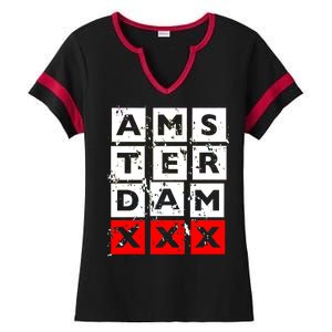 Amsterdam Red Light District Ladies Halftime Notch Neck Tee