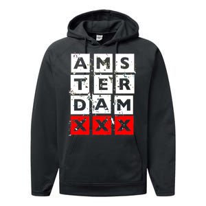 Amsterdam Red Light District Performance Fleece Hoodie