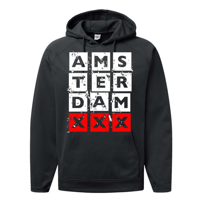 Amsterdam Red Light District Performance Fleece Hoodie