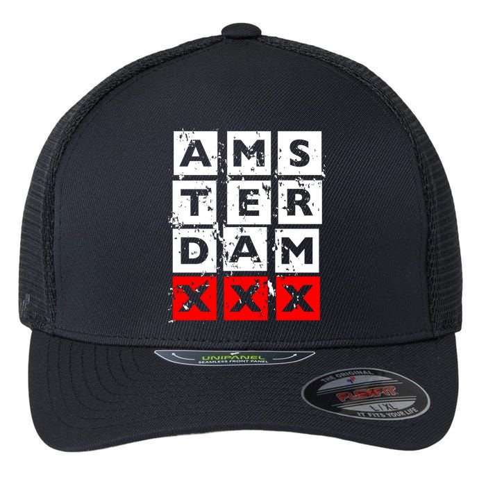 Amsterdam Red Light District Flexfit Unipanel Trucker Cap