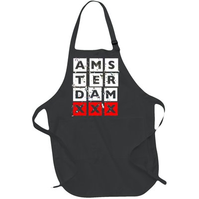 Amsterdam Red Light District Full-Length Apron With Pockets