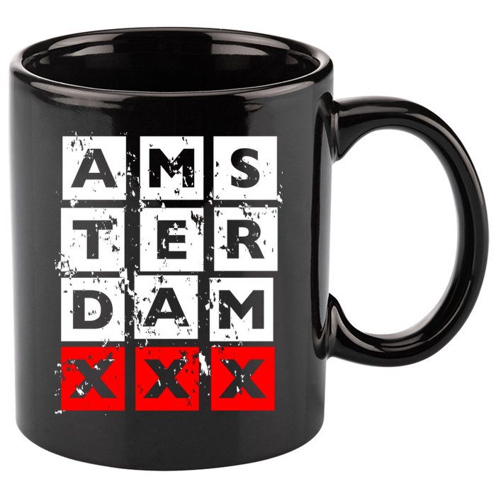 Amsterdam Red Light District 11oz C Handle Ceramic Mug