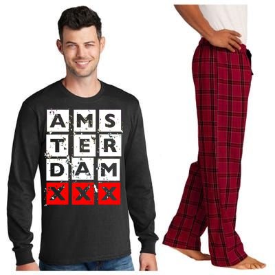 Amsterdam Red Light District Long Sleeve Pajama Set