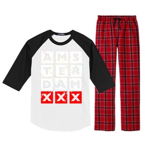 Amsterdam Red Light District Raglan Sleeve Pajama Set