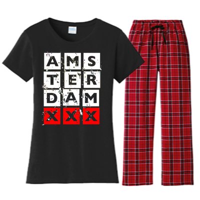 Amsterdam Red Light District Women's Flannel Pajama Set