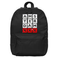 Amsterdam Red Light District 16 in Basic Backpack