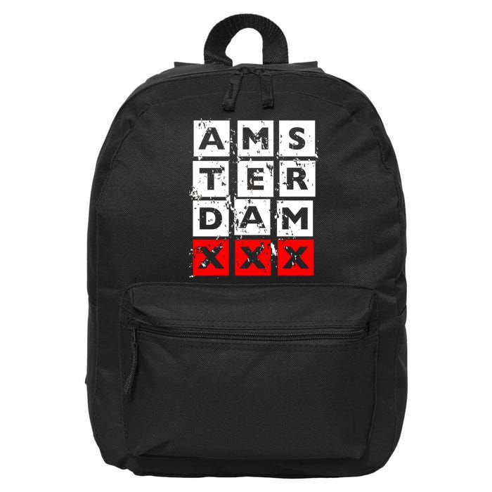 Amsterdam Red Light District 16 in Basic Backpack