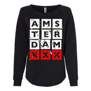 Amsterdam Red Light District Womens California Wash Sweatshirt