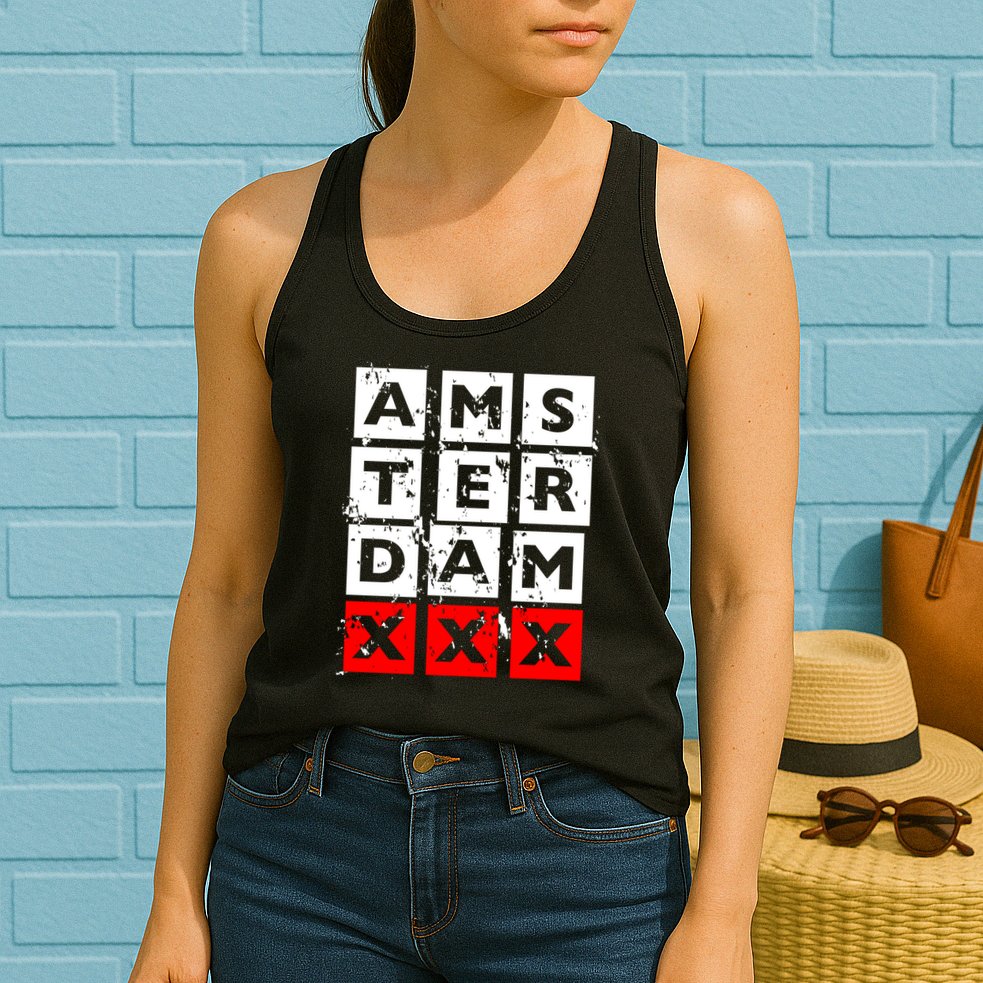 Amsterdam Red Light District Womens Tank Top