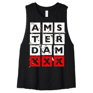 Amsterdam Red Light District Women's Racerback Cropped Tank