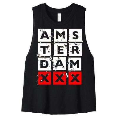 Amsterdam Red Light District Women's Racerback Cropped Tank