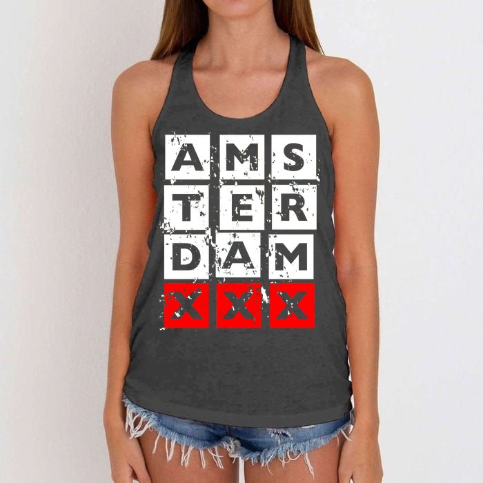 Amsterdam Red Light District Women's Knotted Racerback Tank