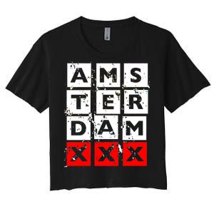 Amsterdam Red Light District Women's Crop Top Tee