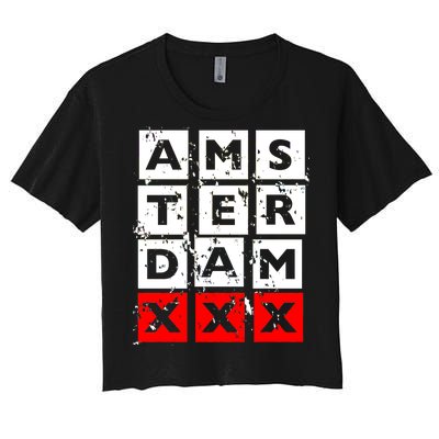 Amsterdam Red Light District Women's Crop Top Tee