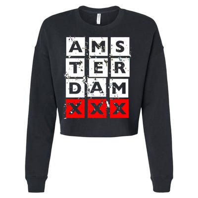 Amsterdam Red Light District Cropped Pullover Crew