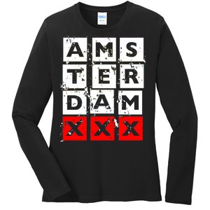 Amsterdam Red Light District Ladies Long Sleeve Shirt