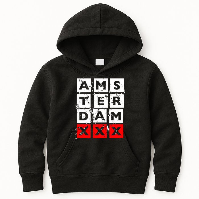 Amsterdam Red Light District Kids Hoodie