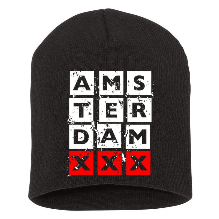 Amsterdam Red Light District Short Acrylic Beanie