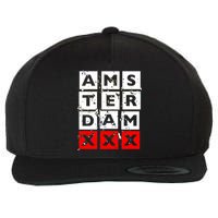 Amsterdam Red Light District Wool Snapback Cap