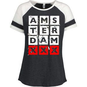 Amsterdam Red Light District Enza Ladies Jersey Colorblock Tee