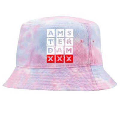 Amsterdam Red Light District Tie-Dyed Bucket Hat