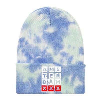 Amsterdam Red Light District Tie Dye 12in Knit Beanie