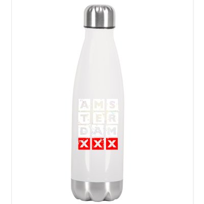 Amsterdam Red Light District Stainless Steel Insulated Water Bottle