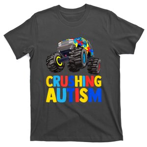 Austim Monster Truck Crushing Autism Awareness Gift T-Shirt