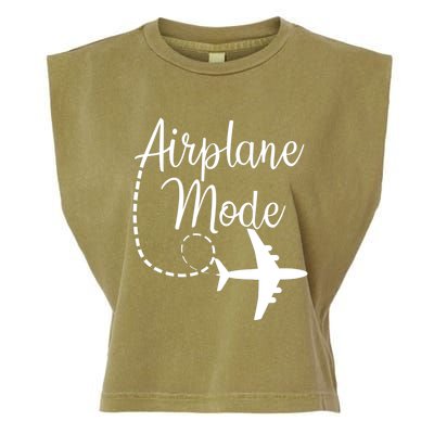 Airplane Mode Traveling Vacation Traveler Adventure Garment-Dyed Women's Muscle Tee