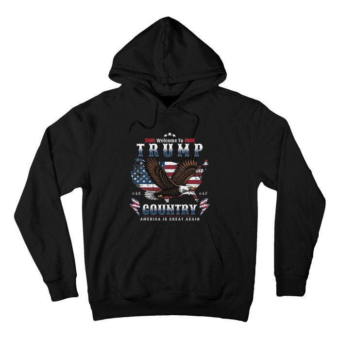 American Made Trump Merchandise Flag Trump 45 47 Trump 2025 Hoodie